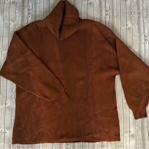 Free People Chestnut Cowl Neck Sweater
